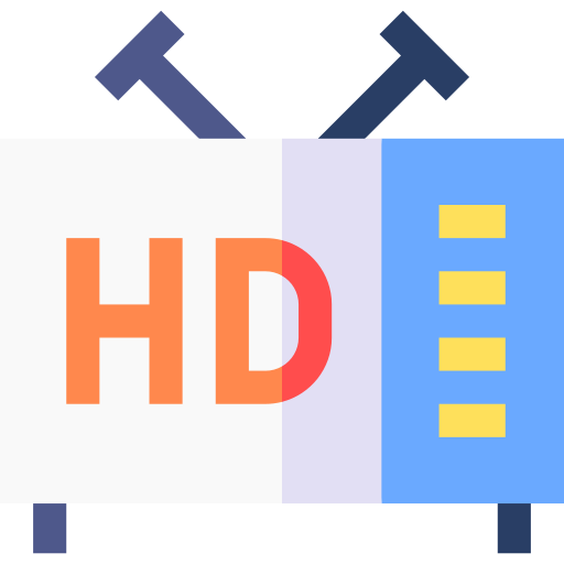 hd-bildschirm Basic Straight Flat icon
