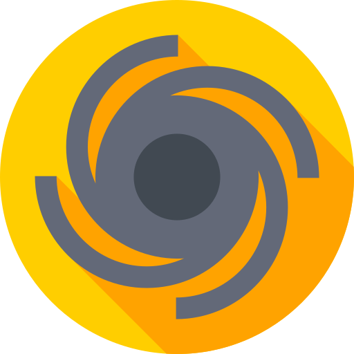 czarna dziura Flat Circular Flat ikona