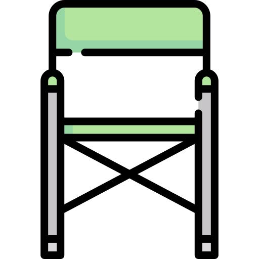 접는 의자 Special Lineal color icon