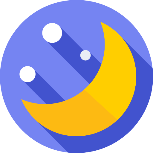 Moon Flat Circular Flat icon