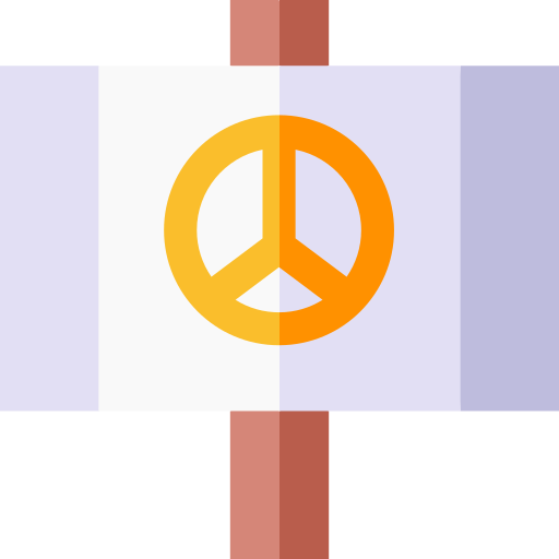 Peace sign Basic Straight Flat icon