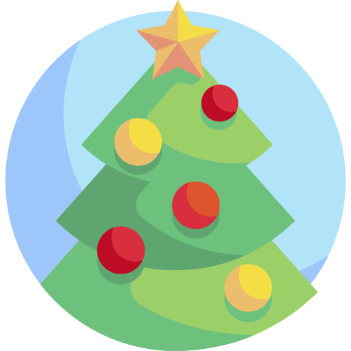 Christmas tree Detailed Flat Circular Flat icon