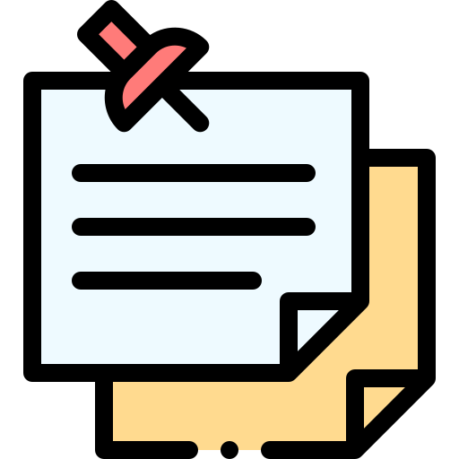 Paper note Detailed Rounded Lineal color icon