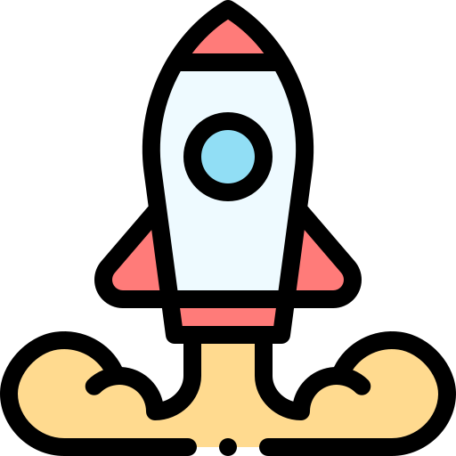 ロケット Detailed Rounded Lineal color icon
