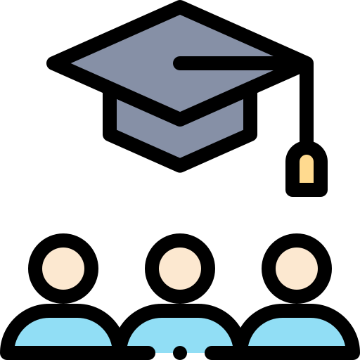 l'obtention du diplôme Detailed Rounded Lineal color Icône