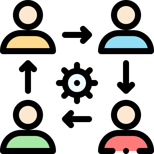 対人関係 Detailed Rounded Lineal color icon