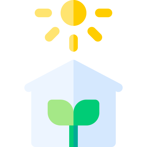 casa verde Basic Rounded Flat icono