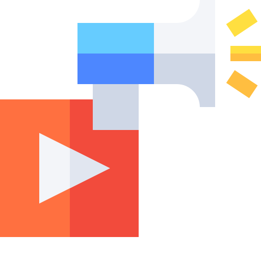 videomarketing Basic Straight Flat icon