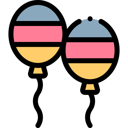 풍선 Detailed Rounded Lineal color icon