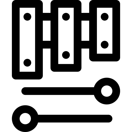 xilofone Basic Rounded Lineal Ícone