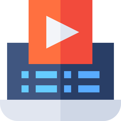 videomarketing Basic Straight Flat icoon