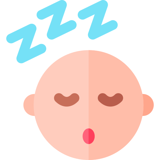 Śpiące dziecko Basic Rounded Flat ikona