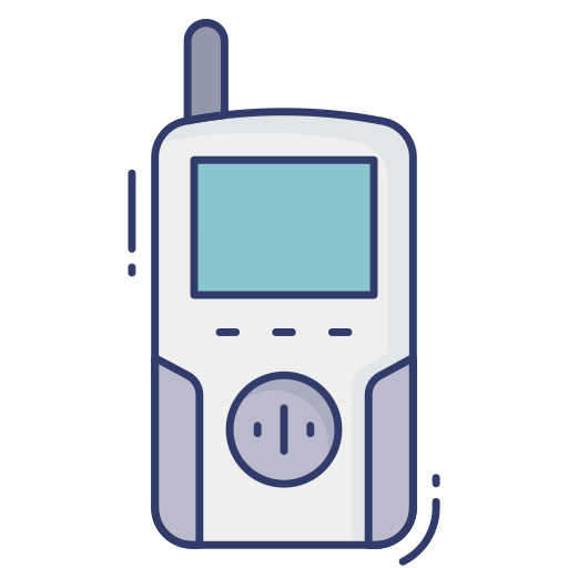 walkie-talkie Dinosoft Lineal Color icoon