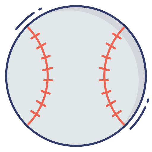 palla da baseball Dinosoft Lineal Color icona