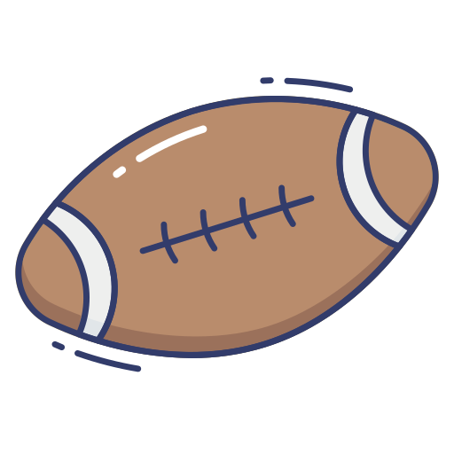 American football Dinosoft Lineal Color icon
