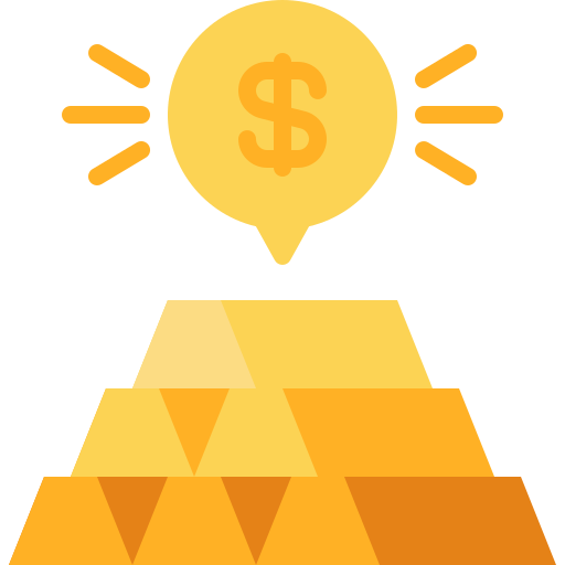 pila de oro Generic Flat icono