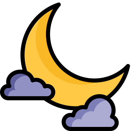 pół księżyc Winnievizence Lineal color ikona