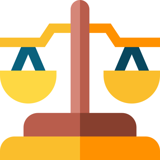 scala della giustizia Basic Straight Flat icona