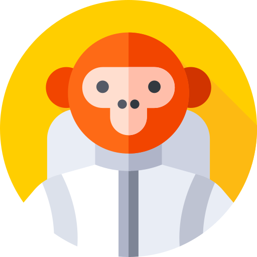 猿 Flat Circular Flat icon