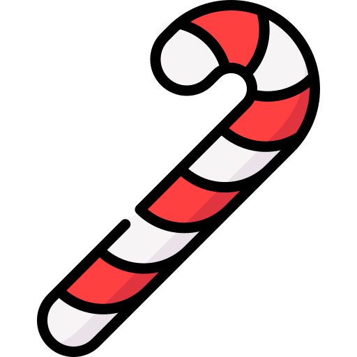 사탕 지팡이 Special Lineal color icon