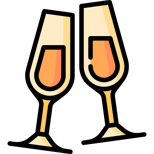 Champagne glasses Special Lineal color icon
