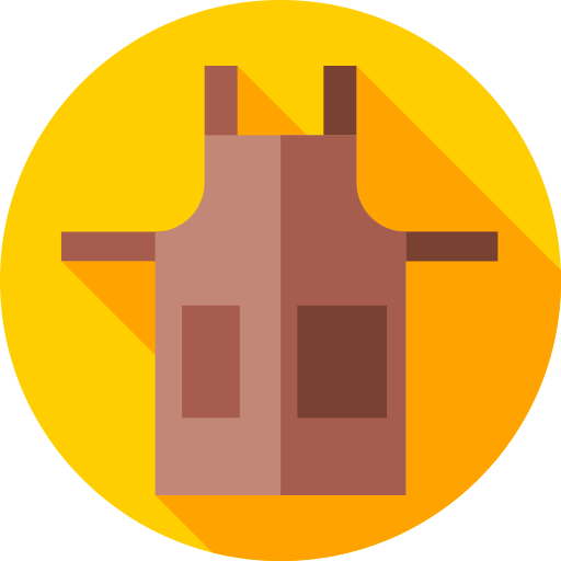 Apron Flat Circular Flat icon