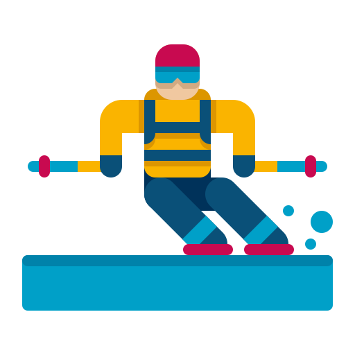 narciarstwo Flaticons Flat ikona