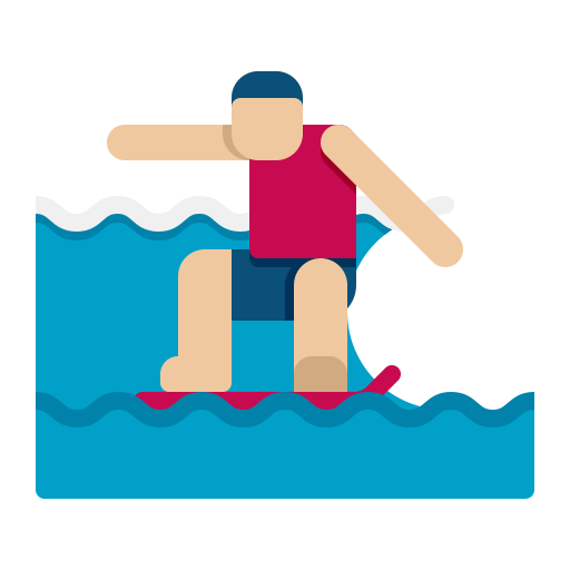 Surfing Flaticons Flat icon