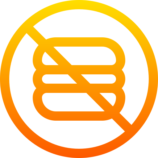 No junk food Basic Gradient Lineal color icon