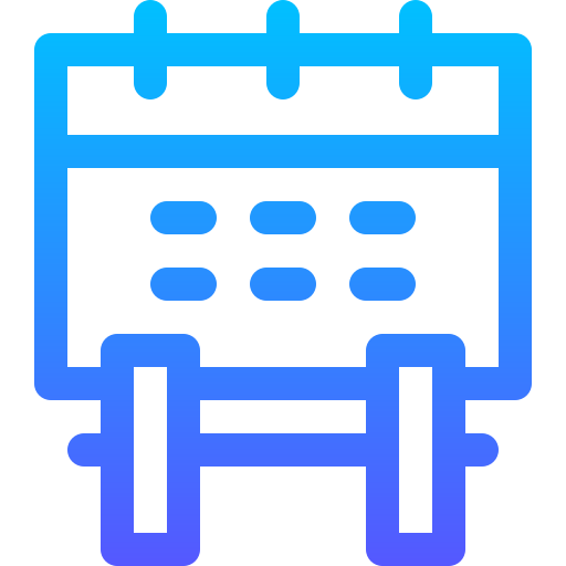 Schedule Basic Gradient Lineal color icon