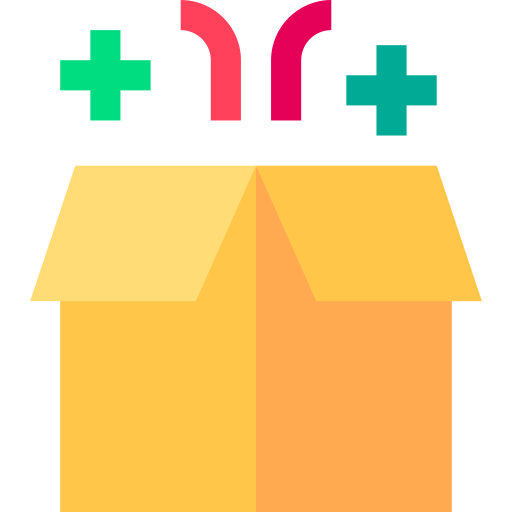 Open box Basic Straight Flat icon