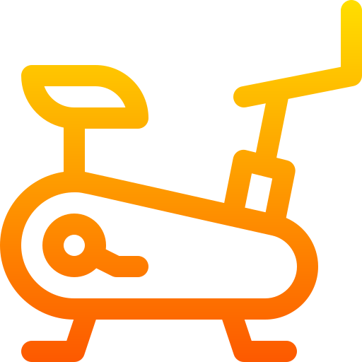Stationary bicycle Basic Gradient Lineal color icon