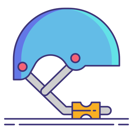 Helmet Flaticons Lineal Color icon