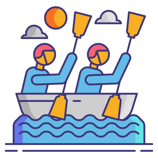 Rafting Flaticons Lineal Color icon