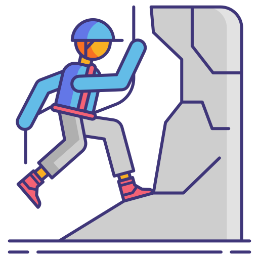 Rappeling Flaticons Lineal Color icon