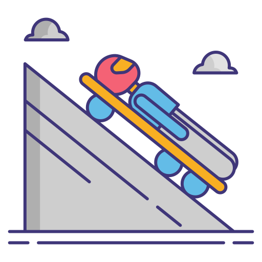 Luge Flaticons Lineal Color icon