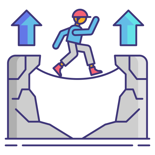 Tightrope walker Flaticons Lineal Color icon
