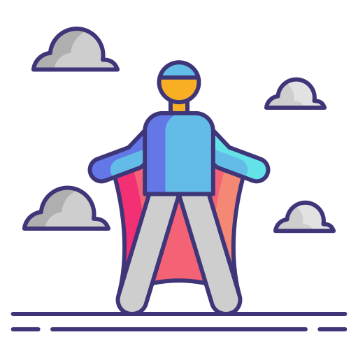 wingsuit Flaticons Lineal Color icon