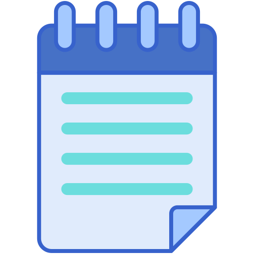 Notes Flaticons Lineal Color icon