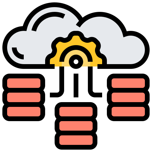 cloud-speicher Meticulous Lineal Color icon