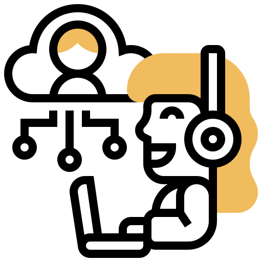 klantenservice Meticulous Yellow shadow icoon
