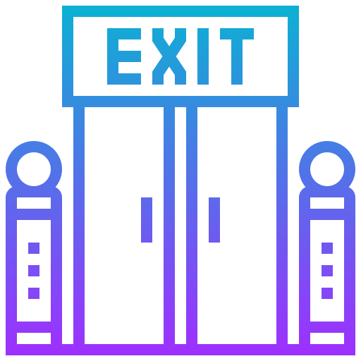 Exit door Meticulous Gradient icon