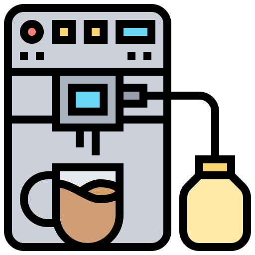 커피 머신 Meticulous Lineal Color icon