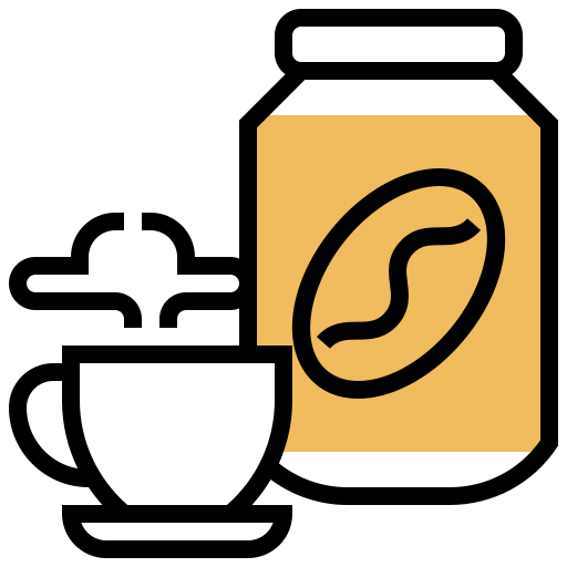 Instant coffee Meticulous Yellow shadow icon