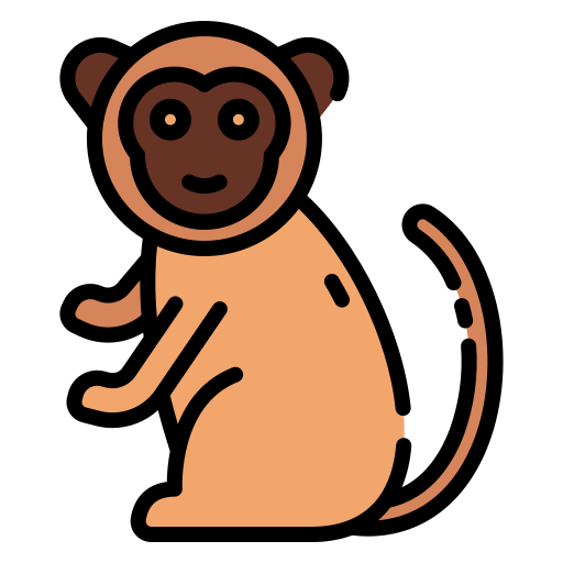 Monkey Good Ware Lineal Color icon