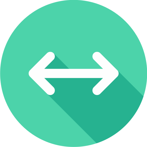 Left and right arrows Generic Flat icon
