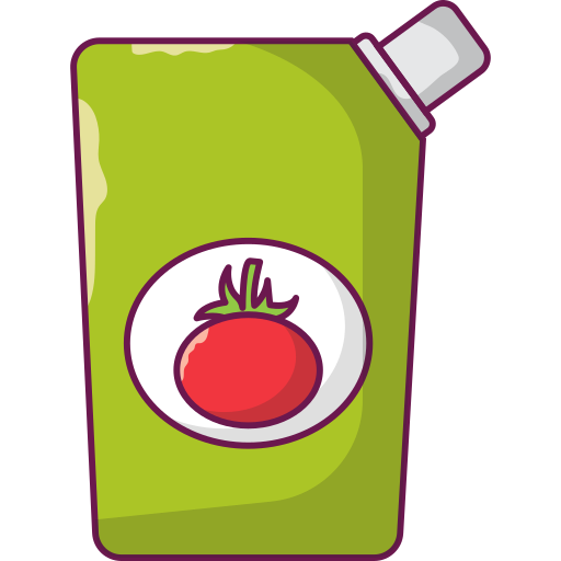 ketchup Vector Stall Lineal Color icon