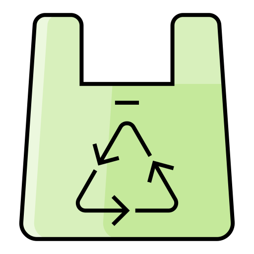 재활용 된 비닐 봉투 Generic Outline Color icon