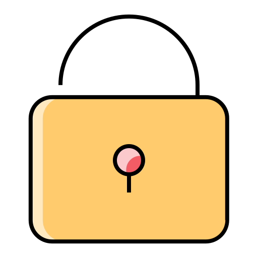 Padlock Generic Outline Color icon