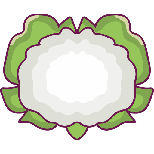 blumenkohl Vector Stall Lineal Color icon